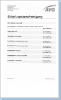 Schulungsbescheinigungen